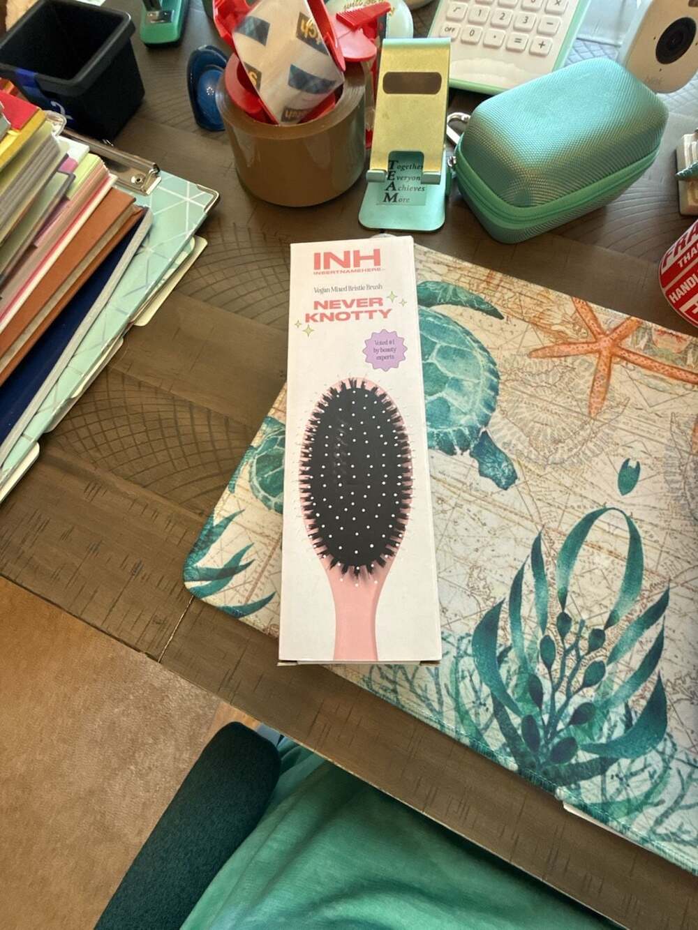Insert Name Here (INH) Never Knotty Vegan Mixed Bristle Brush - Peach